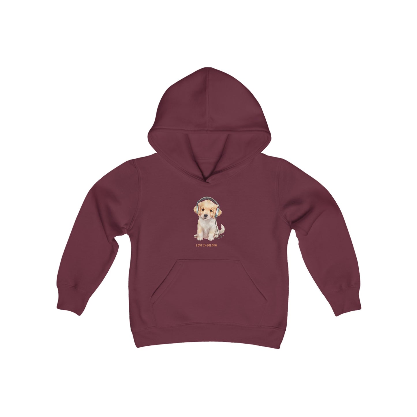 Love is Golden Youth Heavy Blend Hooded Sweatshirt