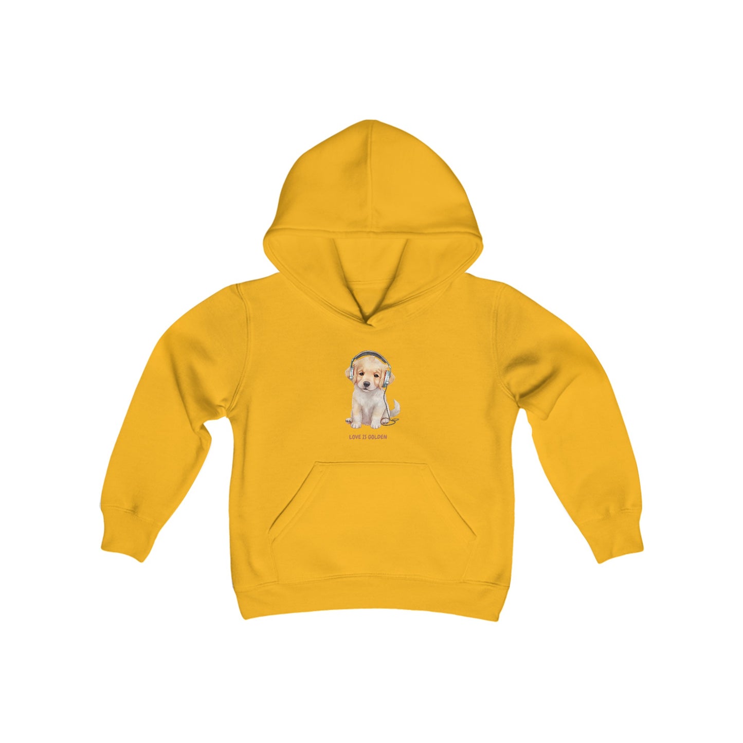 Love is Golden Youth Heavy Blend Hooded Sweatshirt