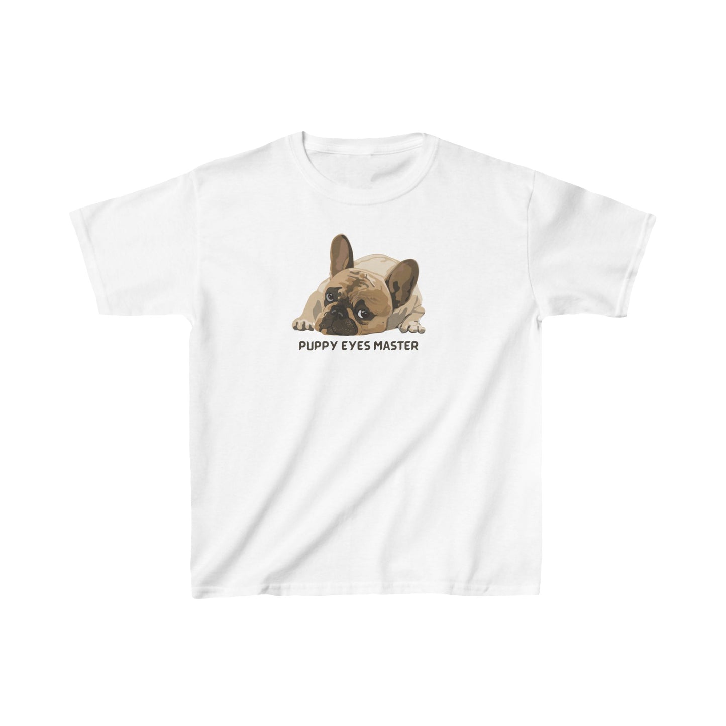 French Bulldog puppy eyes master Kids Heavy Cotton™ Tee