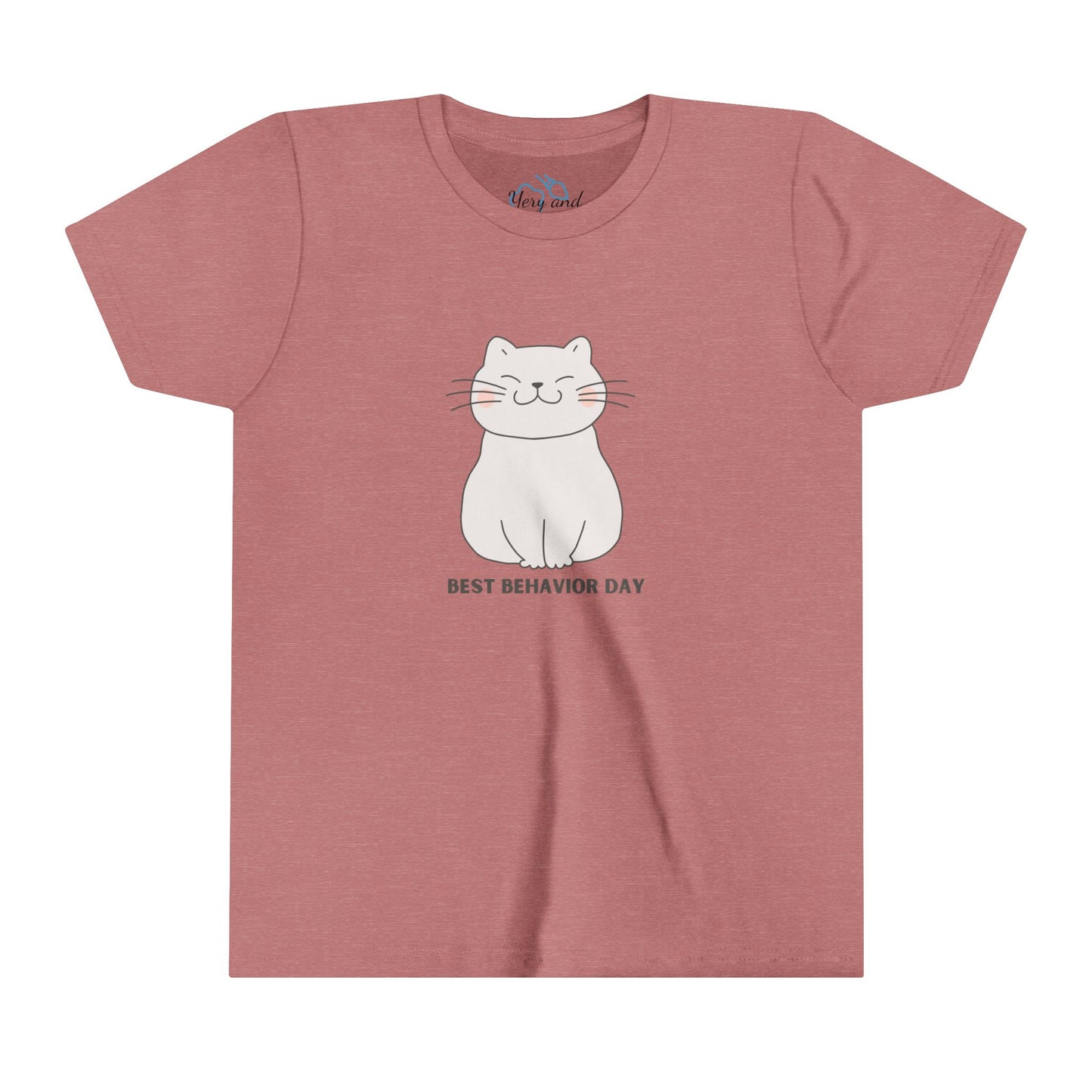 Kitty Best Behavior Day- Youth Short Sleeve Tee