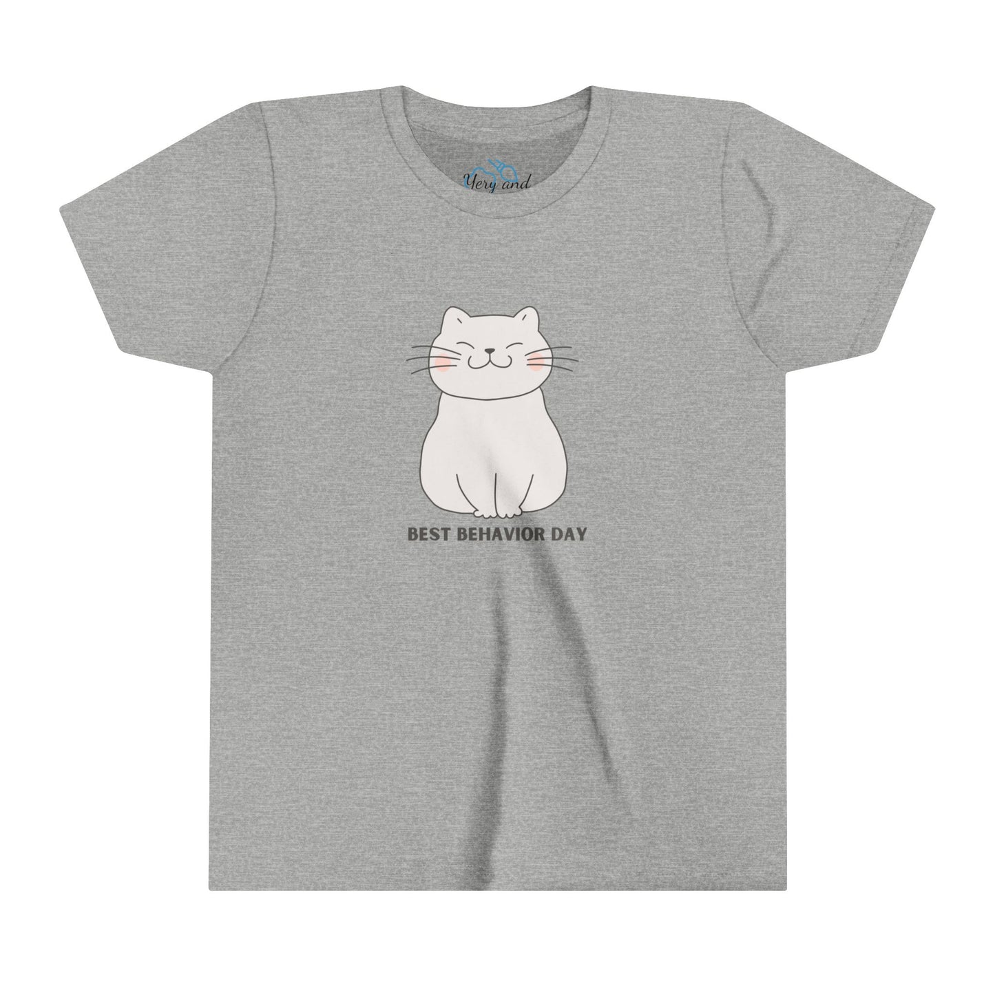 Kitty Best Behavior Day- Youth Short Sleeve Tee