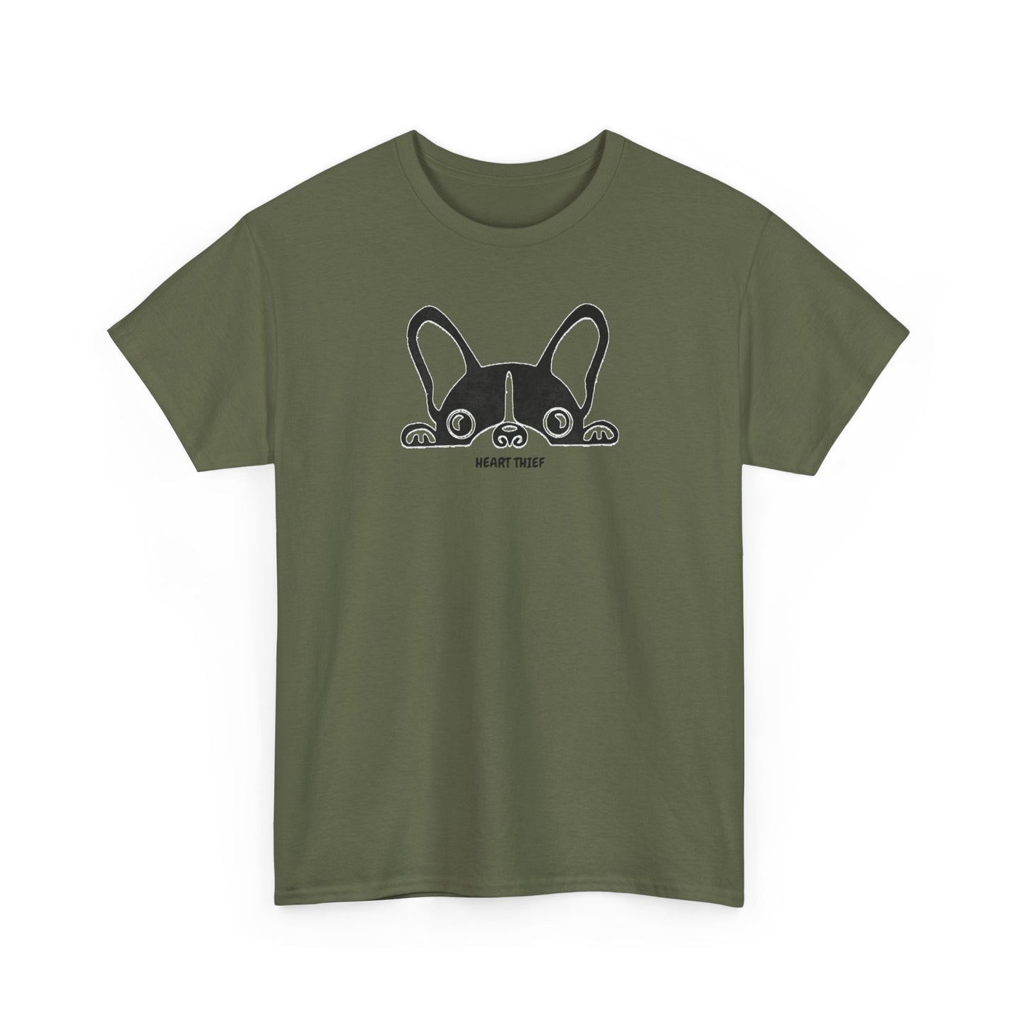French Bulldog Heart Thief Unisex Heavy Cotton Tee