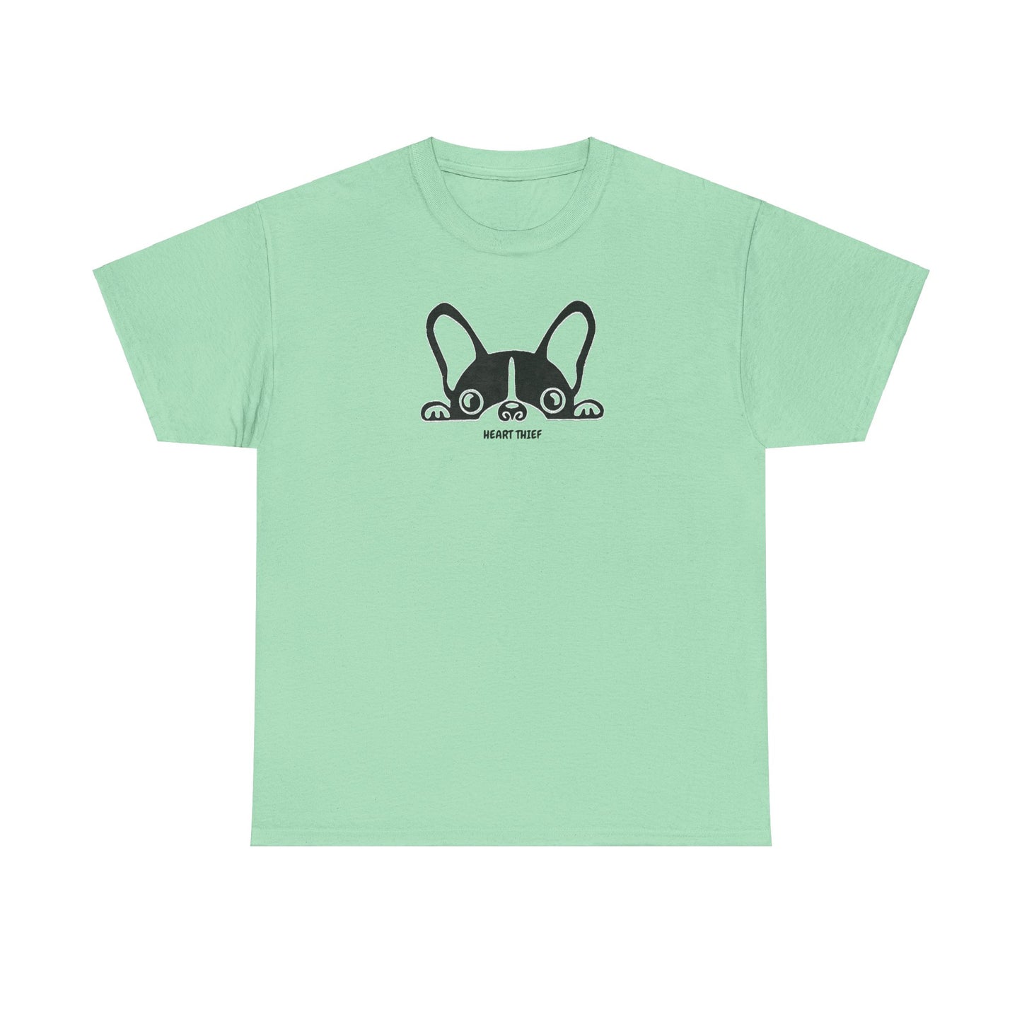 French Bulldog Heart Thief Unisex Heavy Cotton Tee