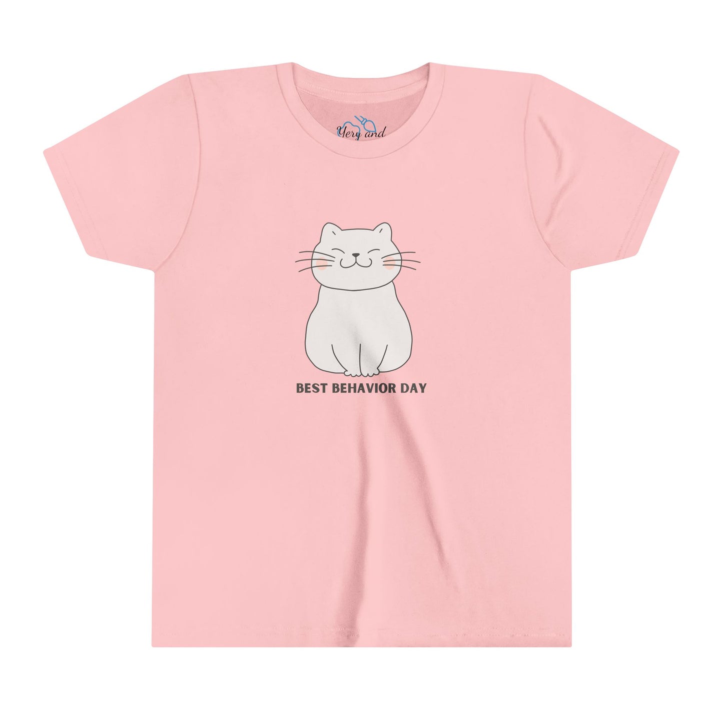 Kitty Best Behavior Day- Youth Short Sleeve Tee