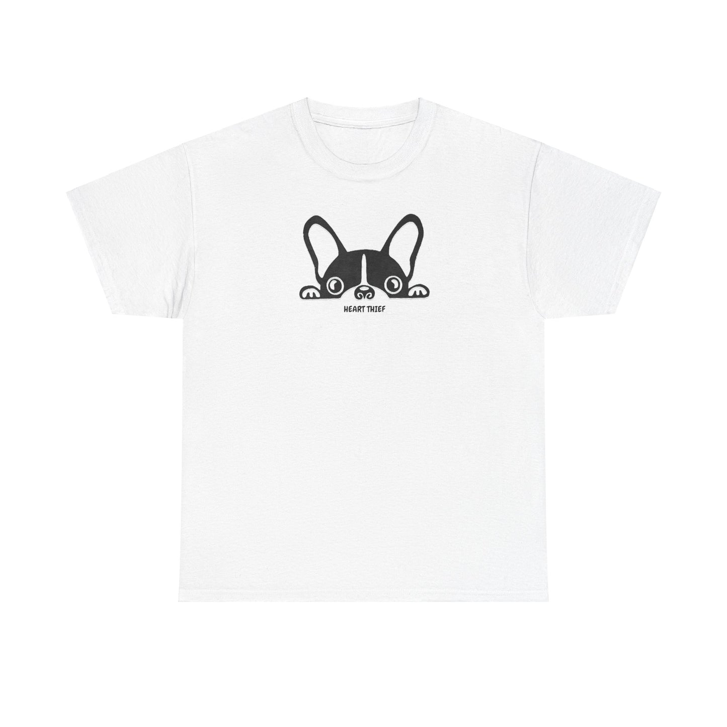 French Bulldog Heart Thief Unisex Heavy Cotton Tee