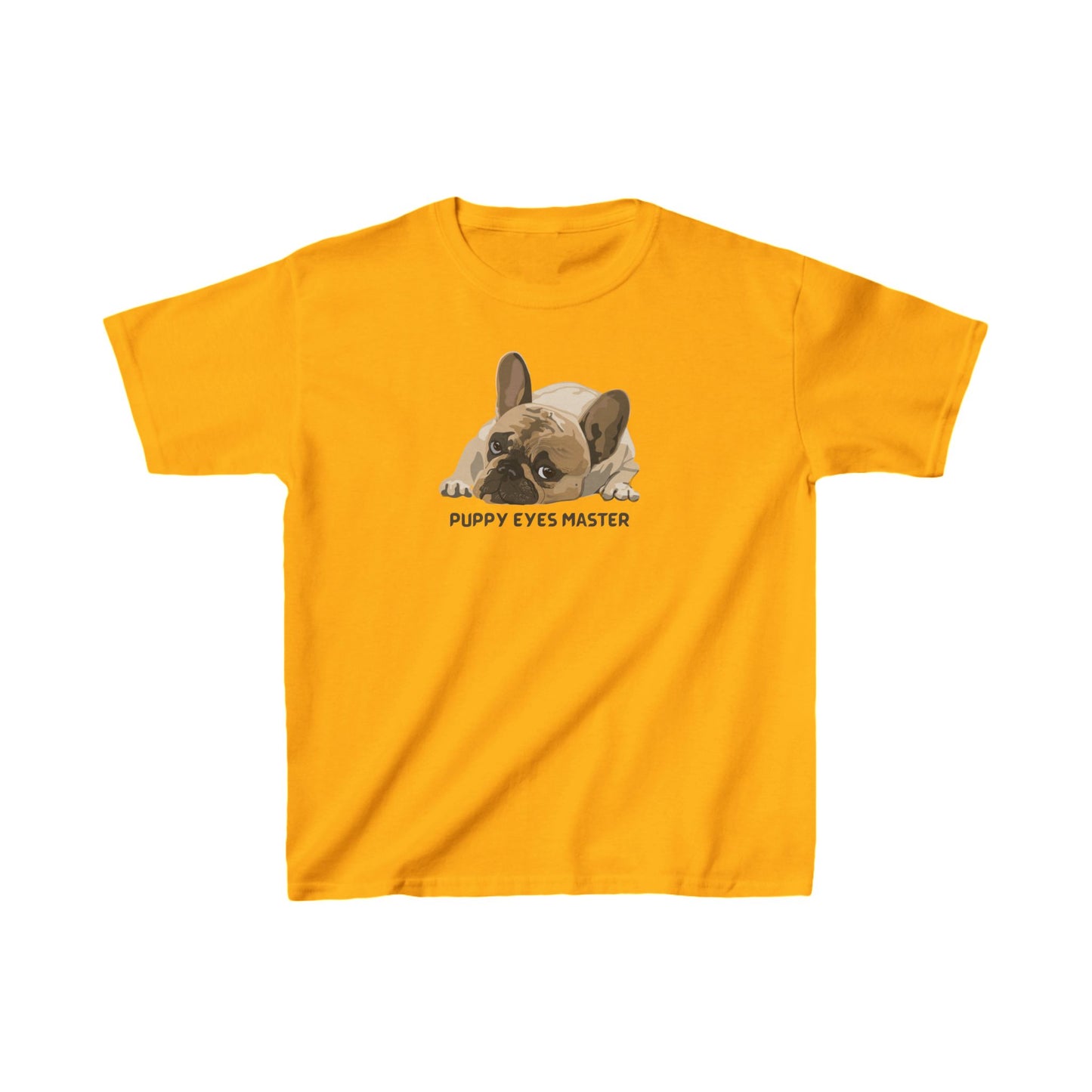 French Bulldog puppy eyes master Kids Heavy Cotton™ Tee