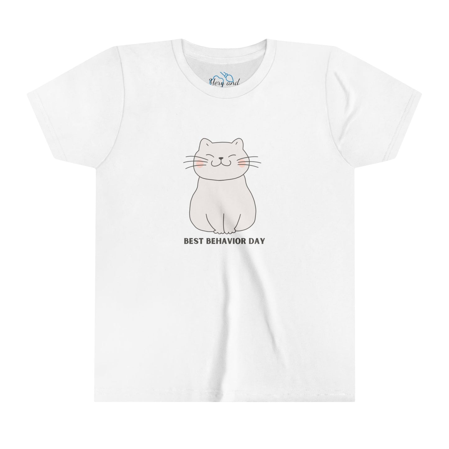 Kitty Best Behavior Day- Youth Short Sleeve Tee