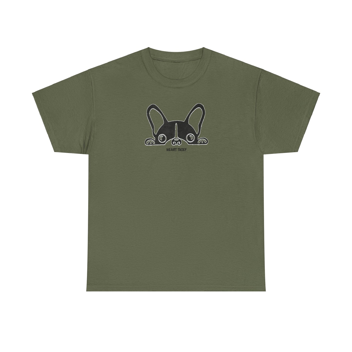 French Bulldog Heart Thief Unisex Heavy Cotton Tee