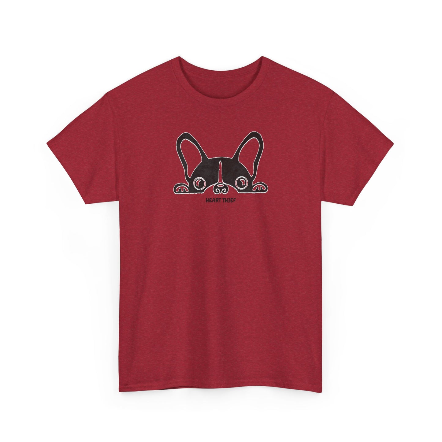 French Bulldog Heart Thief Unisex Heavy Cotton Tee