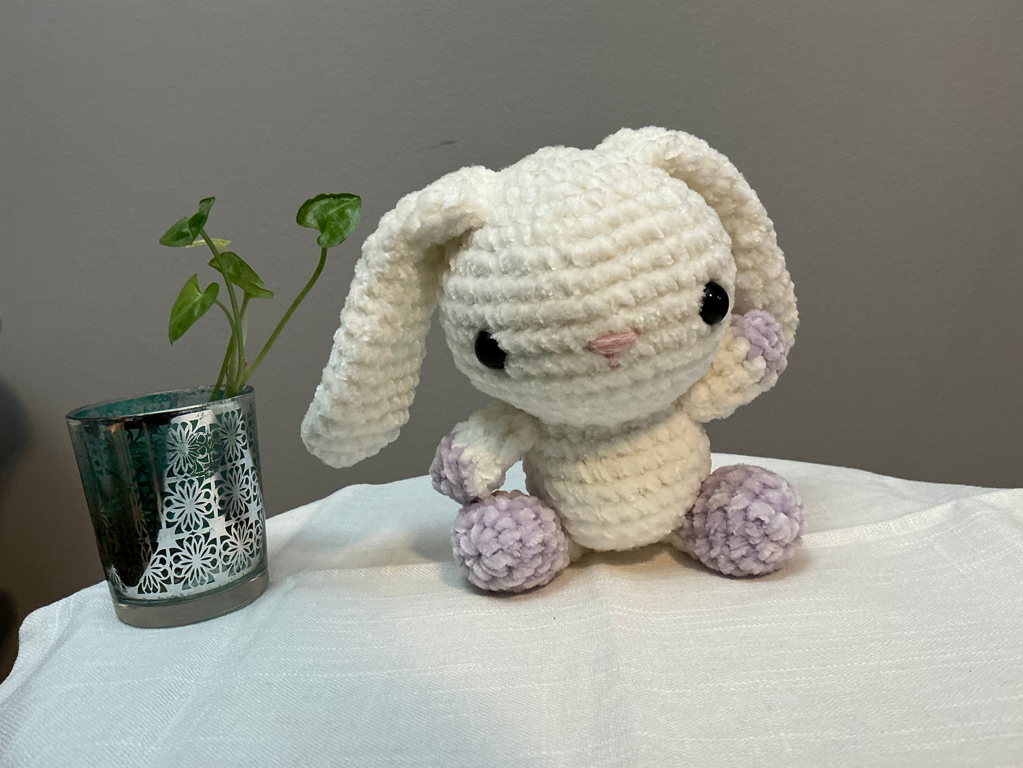 Crochet bunny baby gift basket