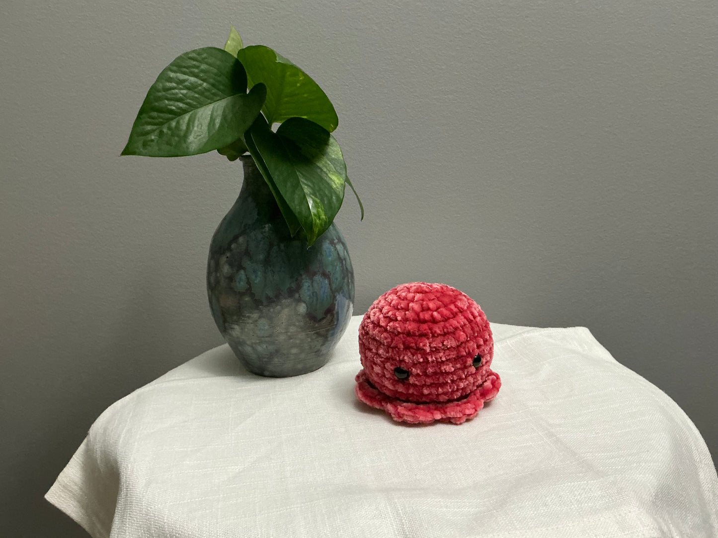 Crochet octopus plushie gift basket