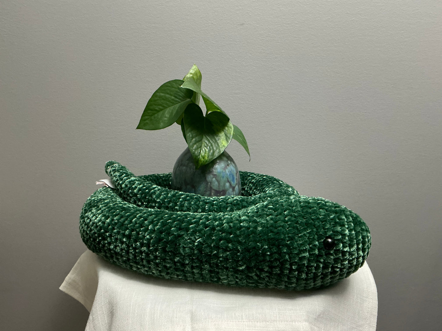 Crochet snake gift basket