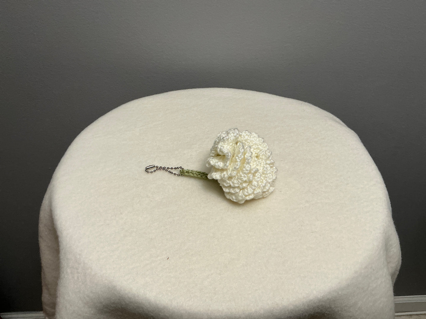 Crochet flower bag charm gift basket