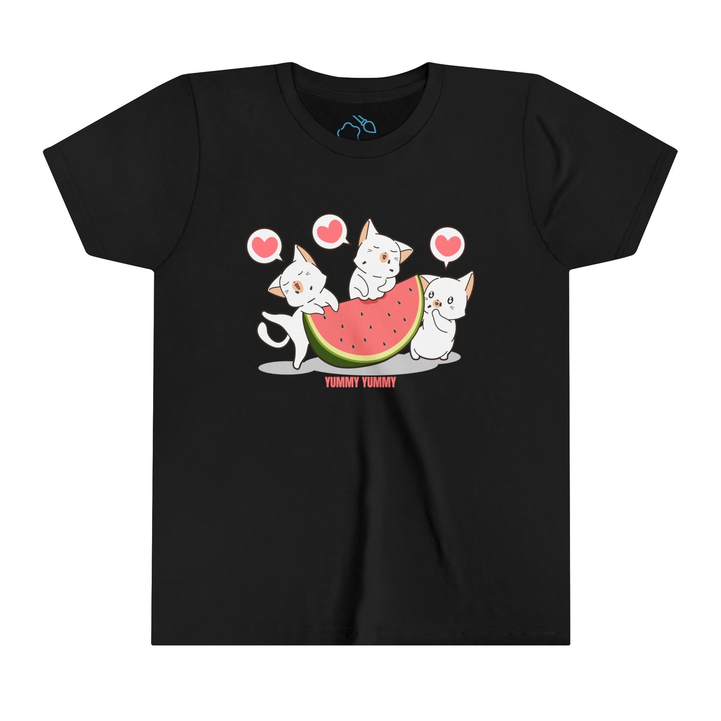 Yummy watermelon and kittens- Youth Short Sleeve Tee