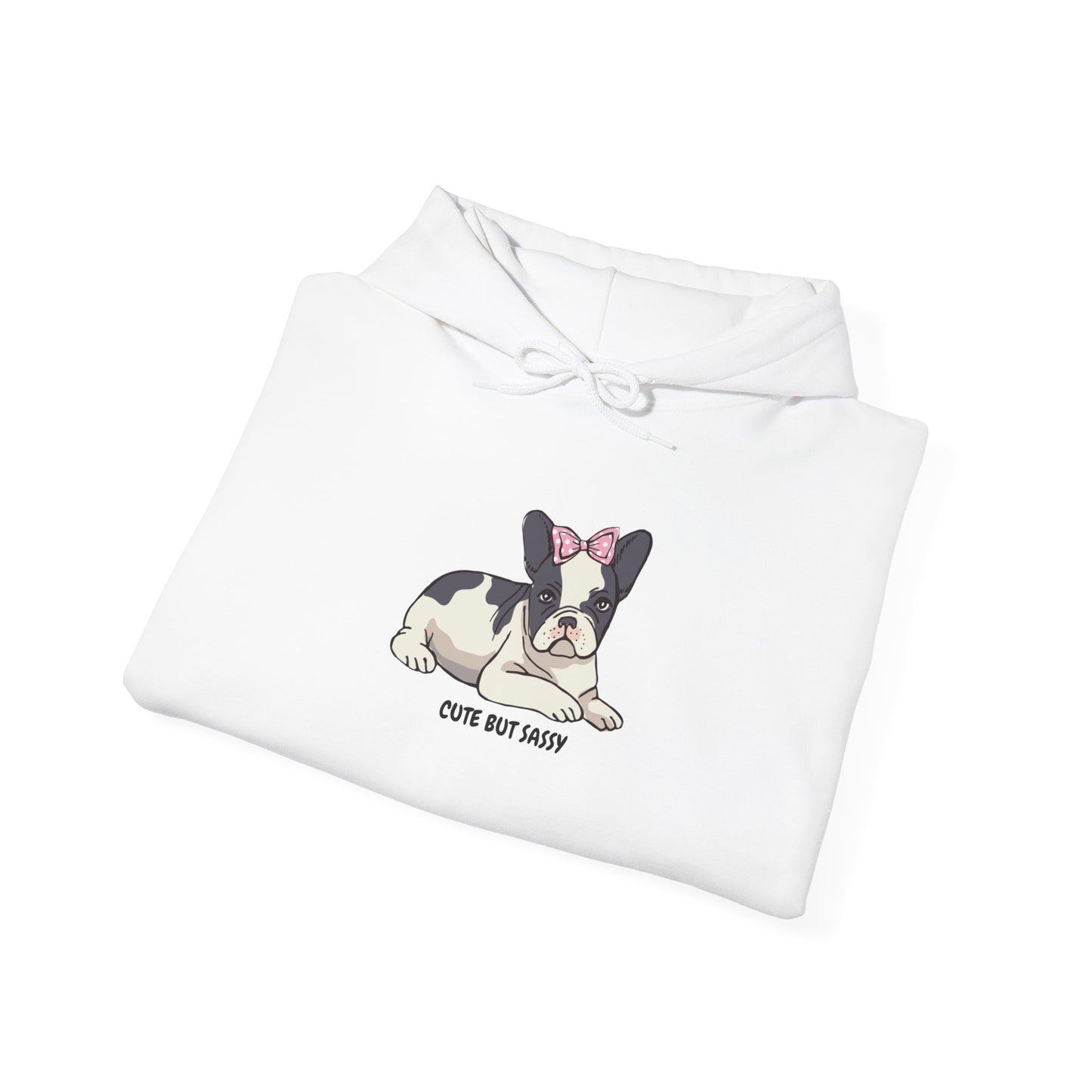 French Bulldog cute but sassy Unisex Heavy Blend™ Hooded Sweatshirt