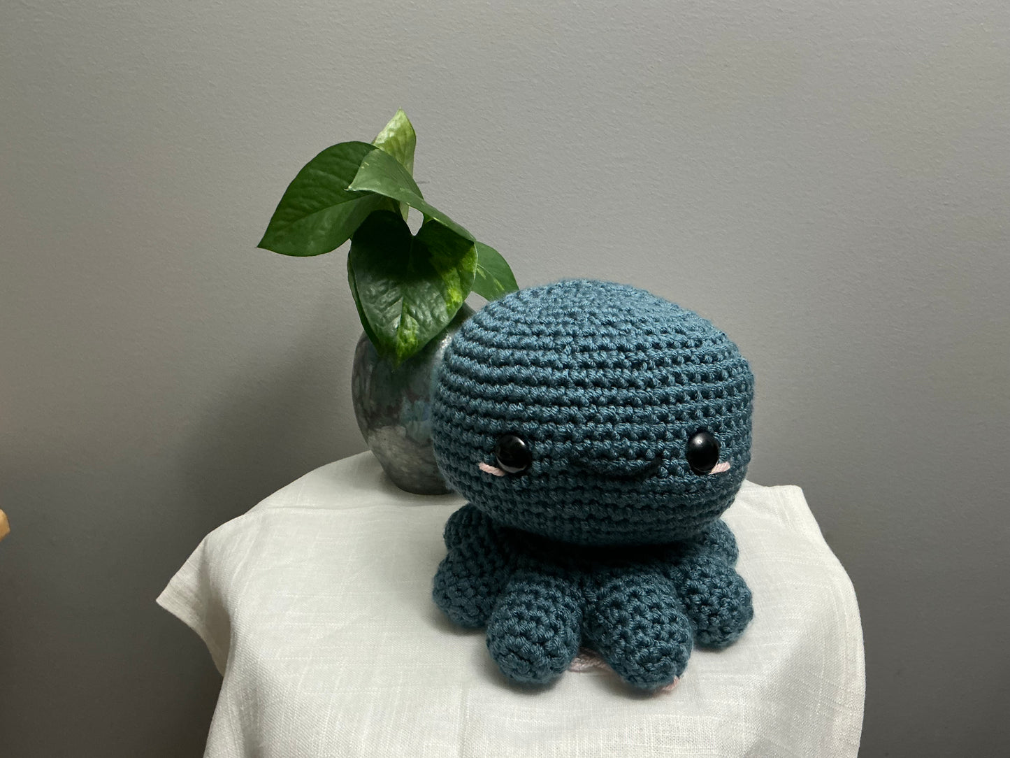 Crochet octopus gift basket