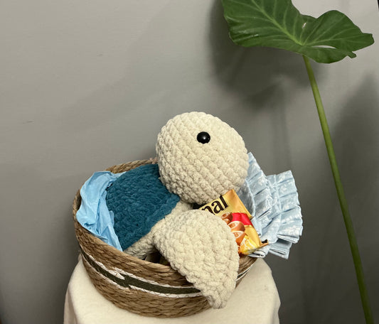 Crochet Sea Turtle gift basket