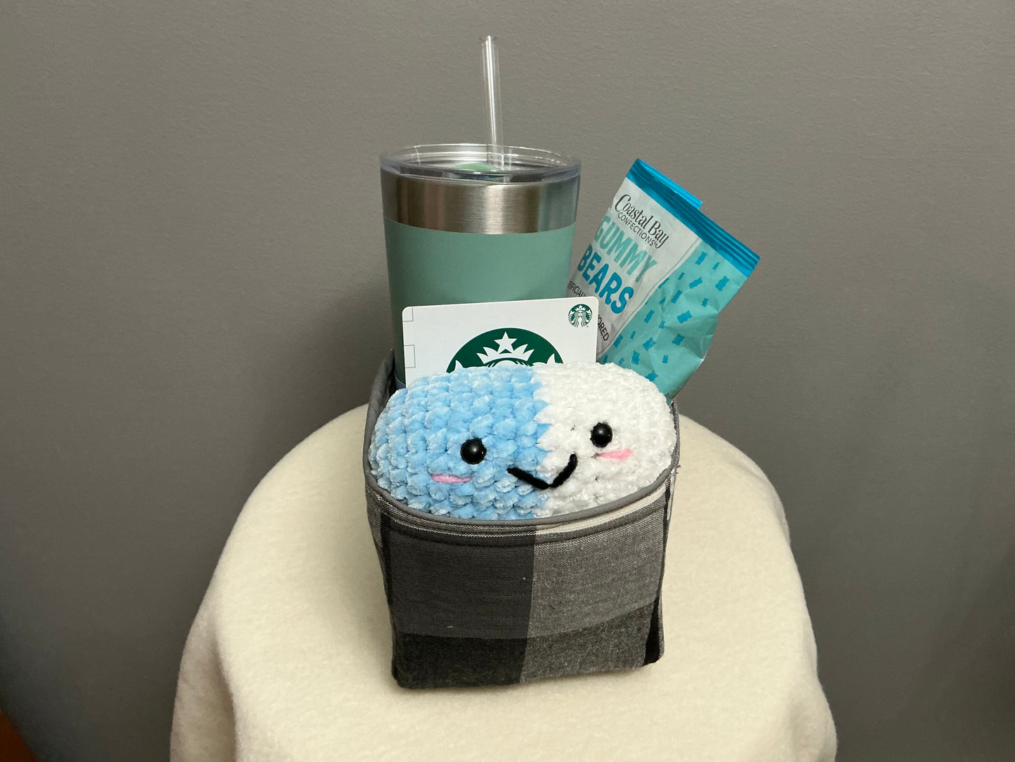 Crochet chill pill gift basket