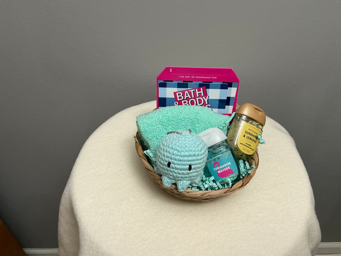 Crochet bag charm octopus Gift basket